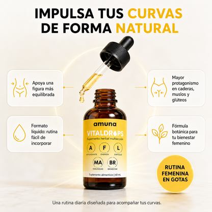 AMUNA VitalDrops™ | Curvas Femeninas y Figura Más Equilibrada